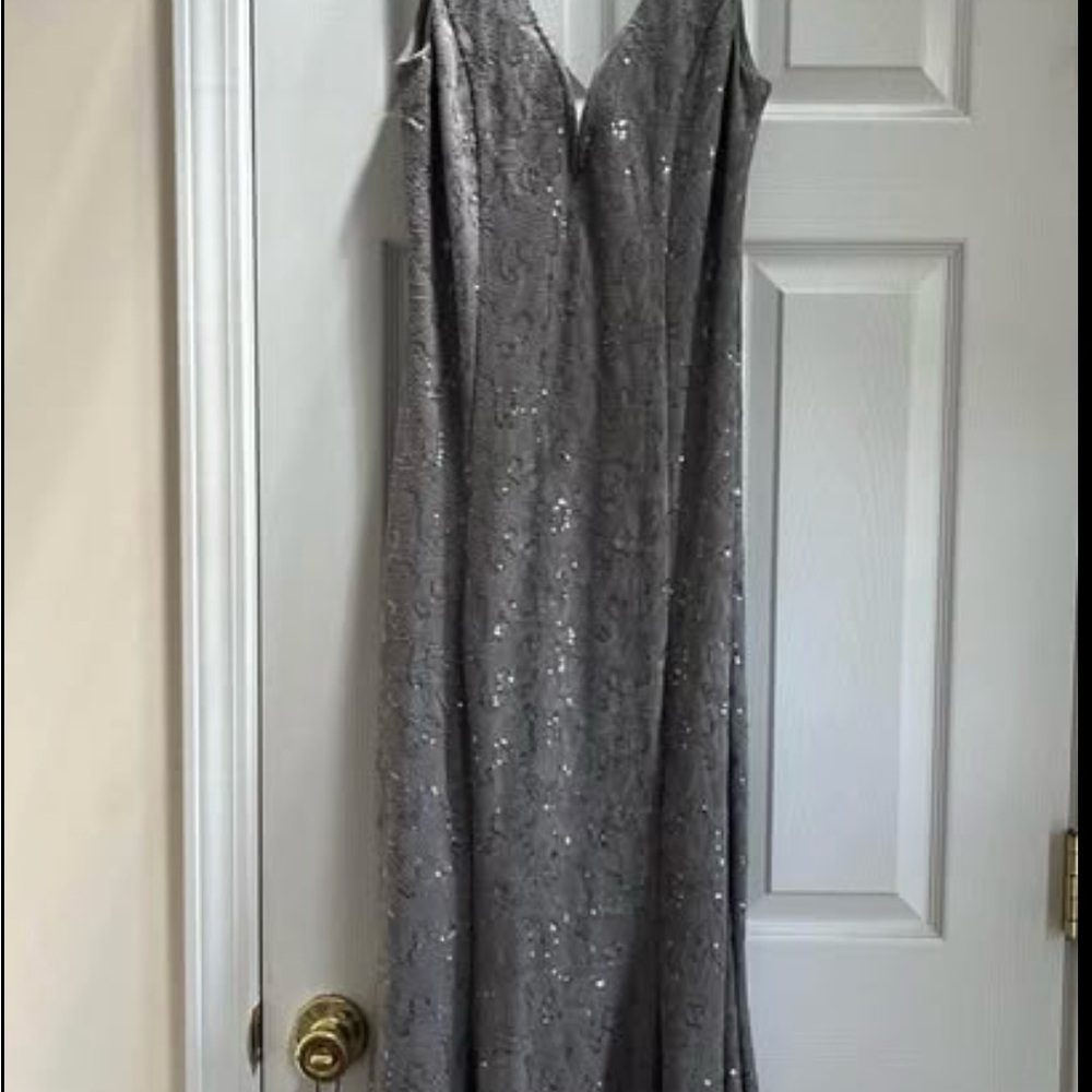 Elegant Gray Evening Dress